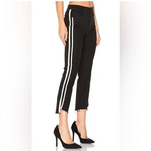 Mother The Insider Crop Step Fray Guilty Racer Stripe Jeans